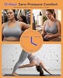 FITTIN Zero-Pressure Seamless Racerback Sports Bra for C-DDD Cup Plus Size Women