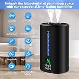 Coolfiqu 6L Top Fill Warm and Cool Mist Humidifier with Essential Oil Tray