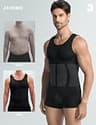 JESIDO Men's Slimming Body Shaper Chest Compression Undershirt 3-Pack