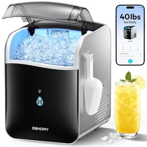 EUHOMY Smart Alexa-Enabled Countertop Nugget Ice Maker with Hanging Scoop