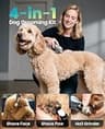 oneisall 4-in-1 Dog Grooming Kit with Clippers for Thick and Heavy Pet Coats