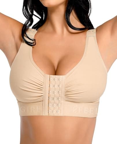 FeelinGirl Front Closure Post-Surgery Bra for Augmentation and Mastectomy
