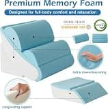 Ahpmeoa 6-Piece Orthopedic Bed Wedge Pillow Set with Gel Memory Foam Base