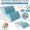 Ahpmeoa 6-Piece Orthopedic Bed Wedge Pillow Set with Gel Memory Foam Base