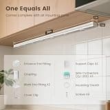 SURAIELEC 39.4-Inch Hardwired Under Cabinet Power Strip with 6 TR Outlets