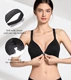 Lemorosy Front Closure Underwire Posture Bra with X-Shaped Back Panel