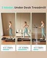 Abonow Ultra-Slim Compact Under Desk Walking Pad with 8% Manual Incline