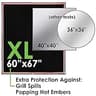 Extra-Large 67x60-Inch Fireproof Deck Protector with Triple-Layer Silicone Build