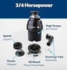 GE Disposall GFC720N Continuous Feed 3/4 HP Garbage Disposer with Drain Boost