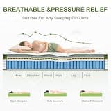 BedStory 14-Inch Hotel Collection Hybrid Medium Firm Mattress for Pain Relief