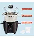 Elite Gourmet ERC2010B Electric Rice Cooker with 304 Stainless Pot, 10-Cup