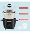 Elite Gourmet ERC2010B Electric Rice Cooker with 304 Stainless Pot, 10-Cup