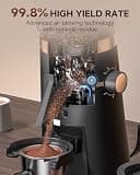 AMZCHEF Single Dose Conical Burr Coffee Grinder with Vacuum-Sealed Storage