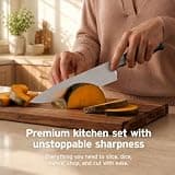 Ninja NeverDull 10-Piece Premium German Steel Knife Block Set with Black Finish