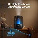 DREO 3-Liter Cool Mist Ultrasonic Humidifier with Essential Oil Tray Support