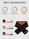 ORORO Women's Heated Scarf with USB-C Rechargeable Battery, 12-Hour Warmth