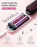 Bopcal Heavy-Duty Cordless Hair Straightener Brush with Power Bank Mode