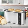 Elite Gourmet ECT-3100 4-Slice Long Slot Toaster with Integrated Warming Rack