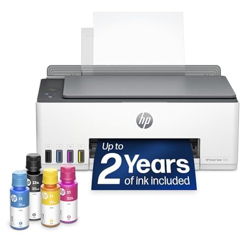HP Smart Tank 5101 Wireless All-in-One Refillable Printer with High-Capacity Ink