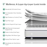 Novilla 6-Inch Twin Hybrid Mattress with Bonnell Springs for Spine Support