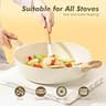 SENSARTE 5-Quart 12-Inch Deep Ceramic Nonstick Sauté Pan Frying Skillet