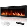 Tehanld 60-Inch Ultra-Thin Electric Fireplace with Anti-Scald LED Screen