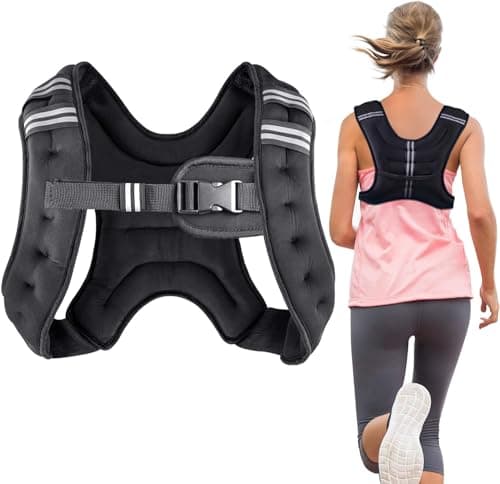 Henkelion Fixed Weight Vest for Women and Men with Iron Pellet Filling (12 lbs)