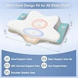 Missleep Dual-Height Ergonomic Memory Foam Pillow with Breathable Ice Silk Cover