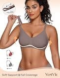 Vertvie Seamless Wireless Push-Up Bra with 3D Molded Cups and Full Coverage