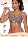 Vertvie Seamless Wireless Push-Up Bra with 3D Molded Cups and Full Coverage