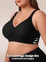 Habibee Women's Plus Size Wireless Seamless Everyday Push-Up Bralette Bra