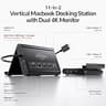 PULWTOP Dual Monitor USB-C Docking Station Stand with 100W PD & Gigabit LAN