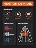 ORORO Upgraded Women's 4-Zone Softshell Heated Jacket with Detachable Hood