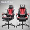 LEMBERI Big & Tall 400lb Heavy Duty Ergonomic Gaming Chair with Massage Lumbar