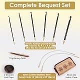 Lantern Moon Bequest Ebony Wood Interchangeable Tunisian Crochet Hook Set