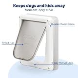 PetSafe Manual Interior Cat Door with 4-Way Locking for Hollow Wood Doors