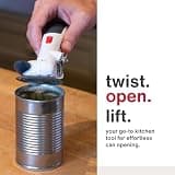 Zyliss Lock N' Lift Ergonomic Manual Can Opener with Lid Lifter Magnet