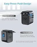 VINTAR 30W 6-in-1 International Power Adapter with 3 USB-C & 2 USB-A Ports