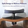 Cushion Lab Patented Pressure Relief Contoured Seat Cushion, Charcoal Memory Foam