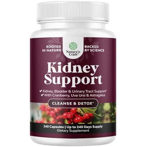 Advanced Kidney Support Detox & Repair Cranberry Extract Capsules, 240 Count