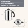 Farberware Yosemite 12-Cup Classic Stainless Steel Stovetop Coffee Percolator