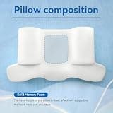 AM AEROMAX Contoured Memory Foam Back Sleep Training Beauty Sleep Pillow