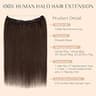 Rich Choices 16-Inch Remy Human Hair Halo Extensions with Secure Clips