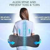Memory Foam Lumbar Waist Pillow with Cooling Gel for Lower Back Relief