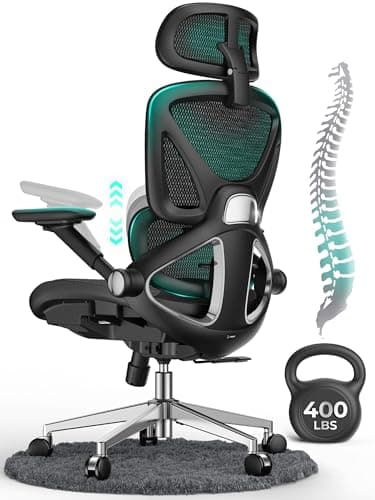 CAPOT Ergonomic Mesh Office Chair with L1-L5 Lumbar Support and 4D Arms
