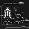 Yaheetech High Back Ergonomic Gaming Chair with Electric Lumbar Massage