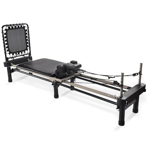 AeroPilates Premier Studio 700 Foldable Pilates Reformer with Rebounder