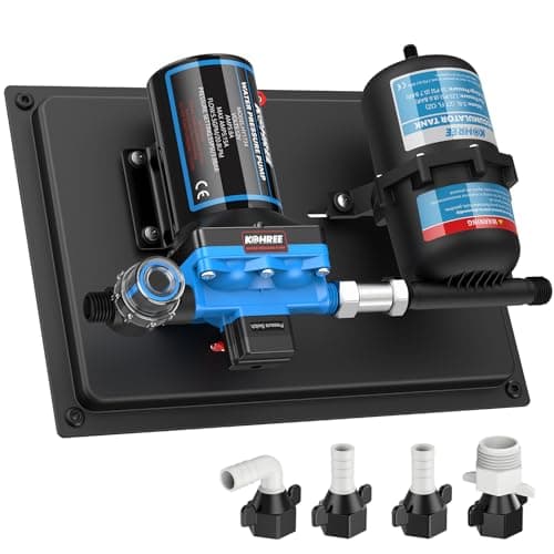 Kohree RV Water Pump & 0.75L Pre-Pressurized Accumulator Tank System, 5.5 GPM