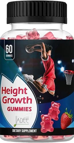 Jadee Height Growth Gummies with 325mg Calcium, Vitamins D3 & K2 Blend