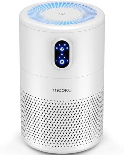 Mooka B-D02L H13 True HEPA Air Purifier for Large Rooms and Smoke (1076 sq ft)